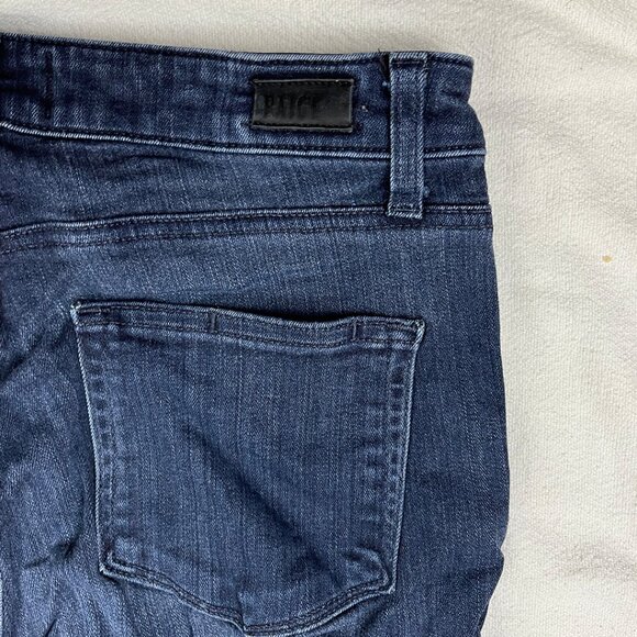 Paige Hoxton Ultra Skinny Dark Wash Blue Jeans Size 27 Straight Leg Slim Stretch - Picture 9 of 15